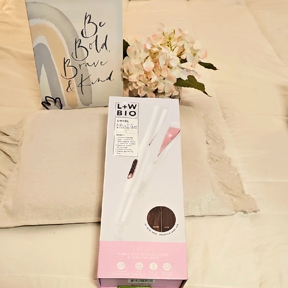 L+W BIO 5-in-1 Swirl Curling Iron - Pink and White 04 04 25